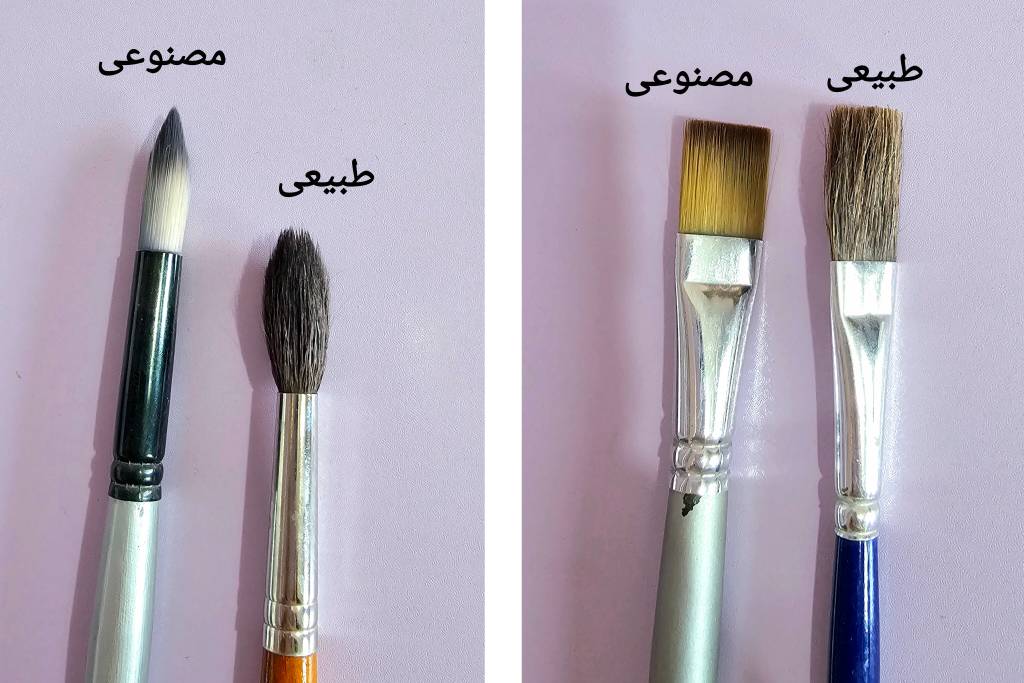 تصویر قلموی موی طبیعی و مصنوعی